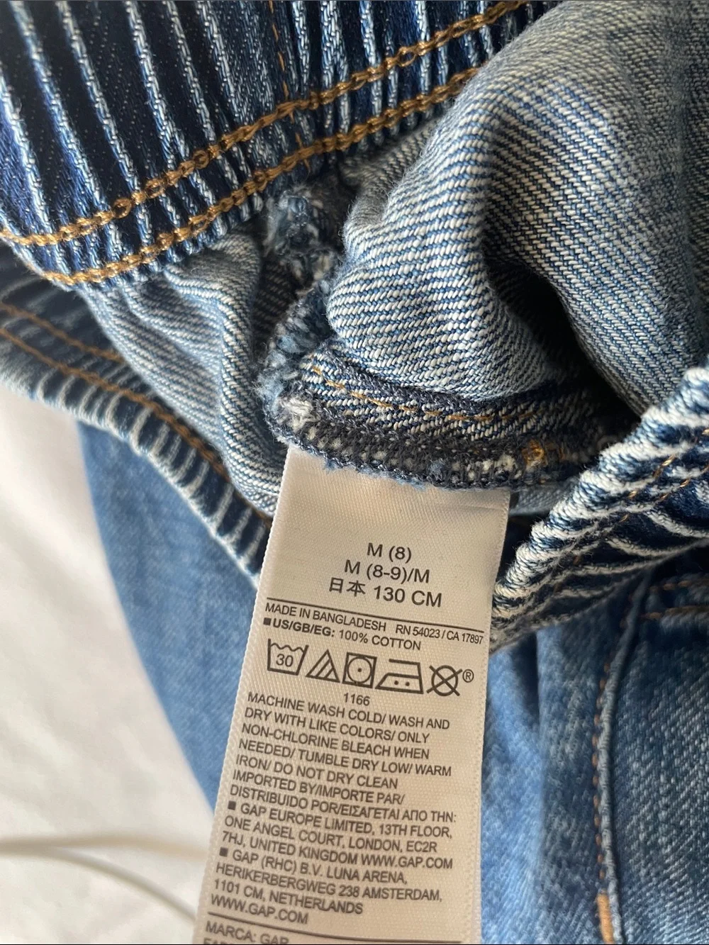 GAP KIDS Wide Leg Utility Denim Jeans - Size Medium Comfy Blue Pants Long